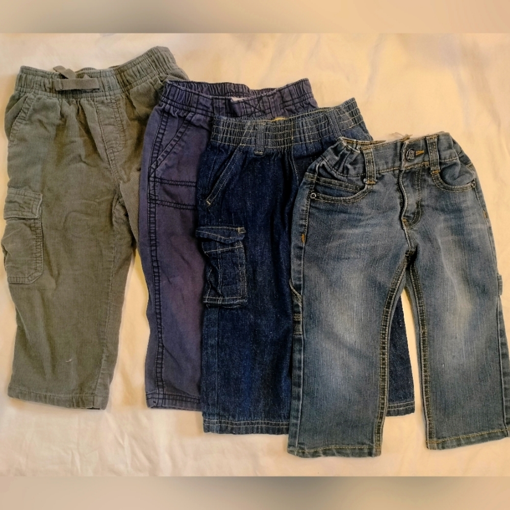 4 prs 18 mos Boys Pants Bundle